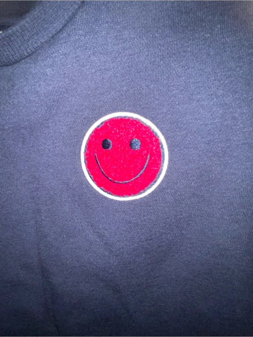 The Children's Place Navy Dress with Red Smiley Patch